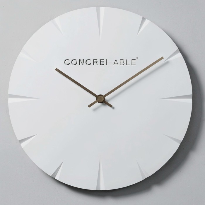 Reloj de hormigón para pared modelo Hadid